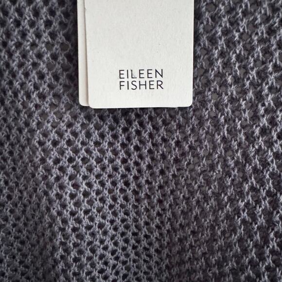 New Eileen Fisher Linen  Sweater Gray Open Stitch Pullover Long Sleeve Sz 1X - Picture 6 of 10